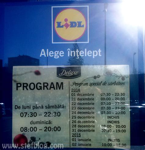 Program de lucru Lidl .